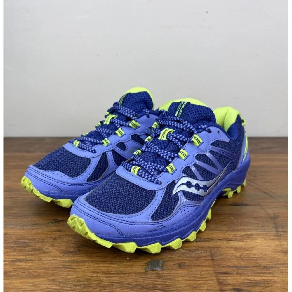 Saucony Excursion TR11 Womens Size 7.5 Blue Purple Trail Running Shoes Sneakers